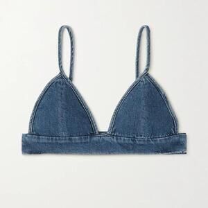 AGOLDE Denim bralette in Blue